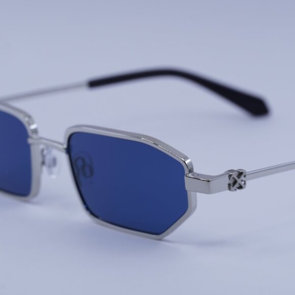 Off-White Off-White OERI14J LOA 7245 Sunglasses Silver Geometric Frame main image 9